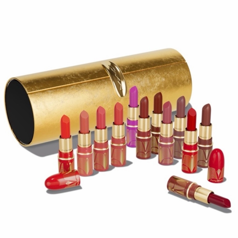 Limited edition MAC 13-Pc. Golden Girls Mini Lustreglass Lipstick Vault Gift Set